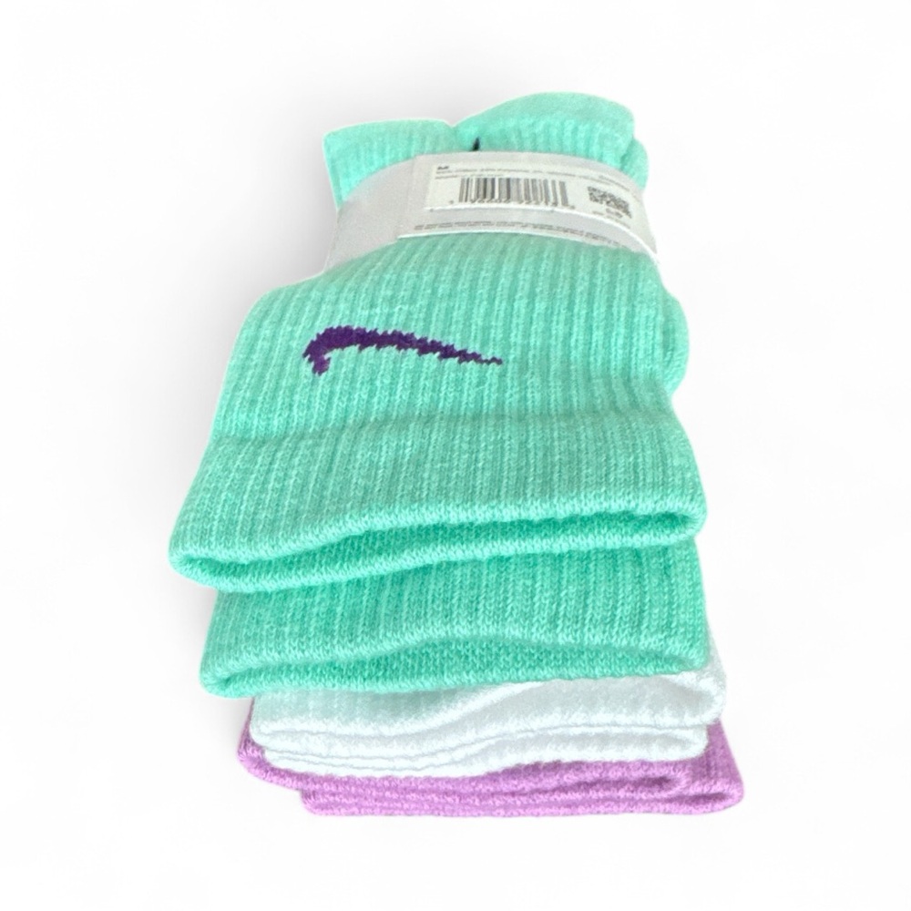 Nike Everyday Cotton Cushioned DRI FIT Crew Socks Unisex Medium Pastels